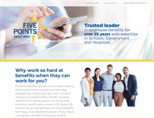 Tablet Screenshot of fivepointsbenefits.com
